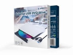 Gembird DVD-USB-03-BW Slim zunanji M-Disc USB DVD zapisovalnik črno-bel