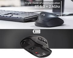 Natec Falcon brezžična miška, 3200DPI, ergonomska, stranski drsnik - rabljeno