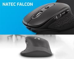 Natec Falcon brezžična miška, 3200DPI, ergonomska, stranski drsnik - rabljeno