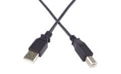 PremiumCord Kabel USB 2.0, A-B, 2 m, črn
