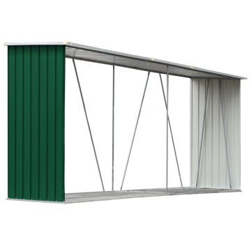 Vidaxl Vrtna lopa za drva pocinkano jeklo 330x84x152 cm