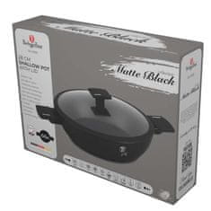 Berlingerhaus Globoka ponev s titanovo površino in pokrovom 28 cm Matte Black Collection BH-8185