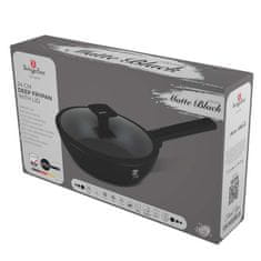 Berlingerhaus Globoka ponev s titanovo površino in pokrovom 24 cm Matte Black Collection BH-8179