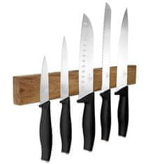 Berlingerhaus Komplet nožev iz akacijevega lesa z magnetnim držalom 6 kosov Black Rose Collection BH-2942