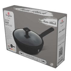 Berlingerhaus Ponev WOK s titanovo površino in pokrovom 28 cm Matte Black Collection BH-8181