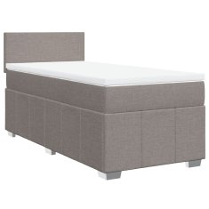 Vidaxl Box spring postelja z vzmetnico taupe 80x200 cm blago