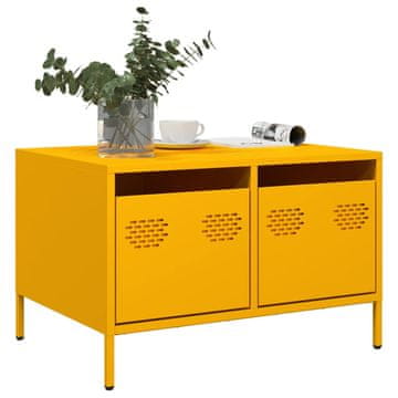 Vidaxl vidaXL TV stojalo gorčično 68x50x43,5 cm hladno valjano jeklo