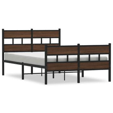 Vidaxl Posteljni okvir brez vzmetnice z vzglavjem/vznožjem 120x190 cm