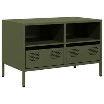 Vidaxl TV omarica olivno zelena 68x39x43,5 cm hladno valjano jeklo
