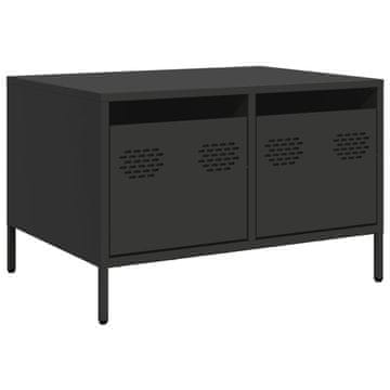 Vidaxl TV omarica črna 68x50x43,5 cm hladno valjano jeklo