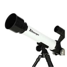 MG Astronomical otroški teleskop s stojalom, črno/bel