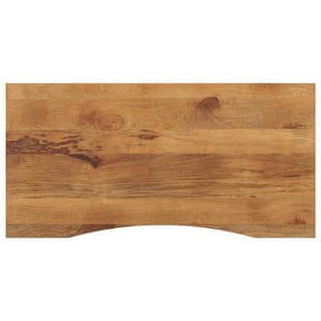 shumee vidaXL Mizna plošča ukrivljena 140x60x2,5 cm trden mangov les