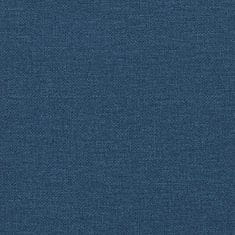 Vidaxl Box spring postelja z vzmetnico modra 140x190 cm blago