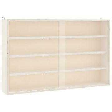 Vidaxl Lesena zbirateljska vitrina z vrati 60 x 8,5 x 37 cm