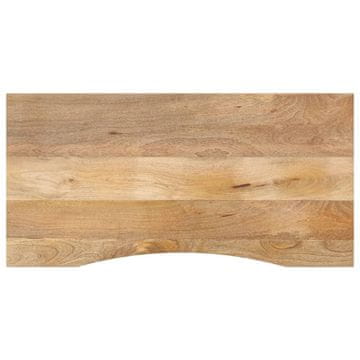 shumee vidaXL Mizna plošča ukrivljena 140x60x2,5 cm trden mangov les