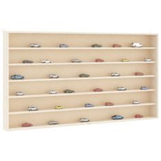 shumee vidaXL Stenska razstavna omarica s 6 policami 100x8,5x55 cm