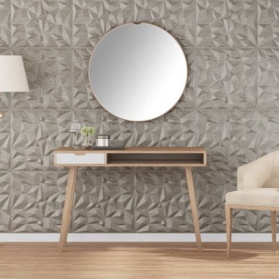shumee vidaXL Stenski paneli 48 kosov beton 50x50 cm XPS 12 m² ametist