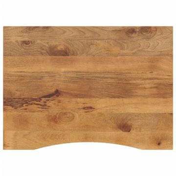 shumee vidaXL Mizna plošča ukrivljena 100x80x2,5 cm trden mangov les