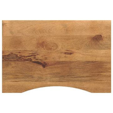shumee vidaXL Mizna plošča ukrivljena 80x50x2,5 cm trden mangov les