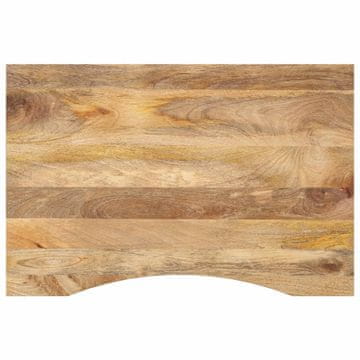 shumee vidaXL Mizna plošča ukrivljena 80x50x2,5 cm trden mangov les