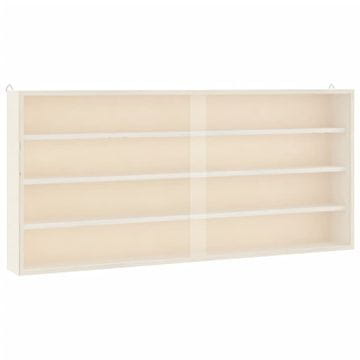 Vidaxl Lesena zbirateljska vitrina z vrati 80 x 8,5 x 37 cm