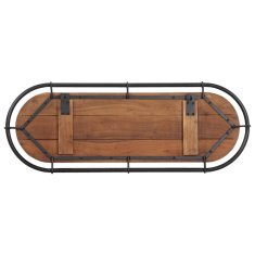 Vidaxl Stenski obešalnik za plašče s 5 kljukami trden predelan les