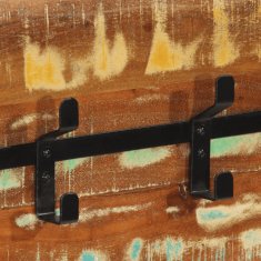 Vidaxl Stenski obešalnik za plašče s 5 kljukami trden predelan les