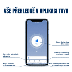 BOT Pametna ključavnica Tuya L2 srebrna podaljšana dolžina