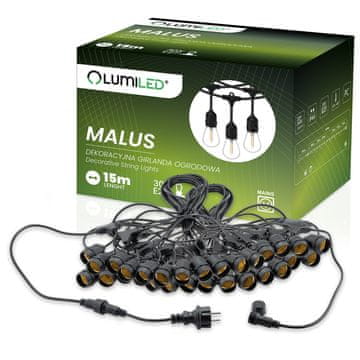 LUMILED MALUS Zunanja vrtna girlanda Svetlobna veriga 15 m 30x E27