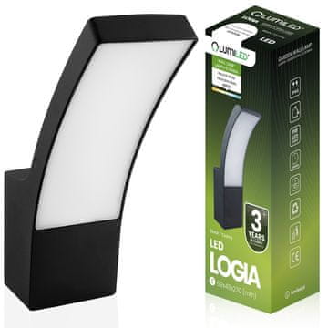 LUMILED LED zunanja stenska svetilka črne barve, vrtna stenska svetilka 10W 4000K IP44