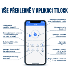 BOT BOT Smart ročaj TTLock H1 črna 85 mm