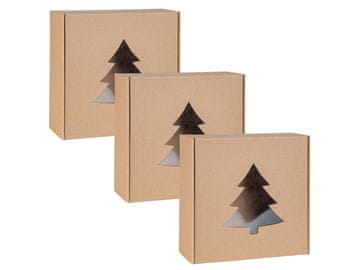 sarcia.eu Kvadratna okenska škatla božično drevo, darilna škatla 30x30x10cm