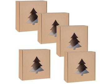 sarcia.eu Kvadratna okenska škatla božično drevo, darilna škatla 30x30x10cm