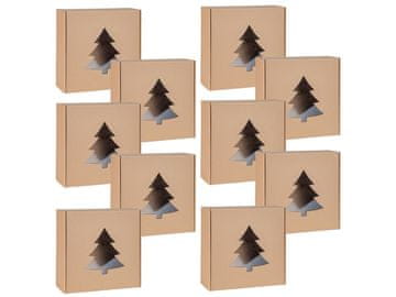 sarcia.eu Kvadratna okenska škatla božično drevo, darilna škatla 30x30x10cm