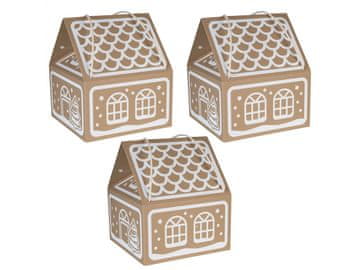 sarcia.eu Božična darilna embalaža, hiša z belim tiskom 30x30x35 cm