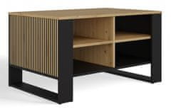 shumee Moderna klubska mizica 4P SLIM, ČRNI ARTISAN HRAST