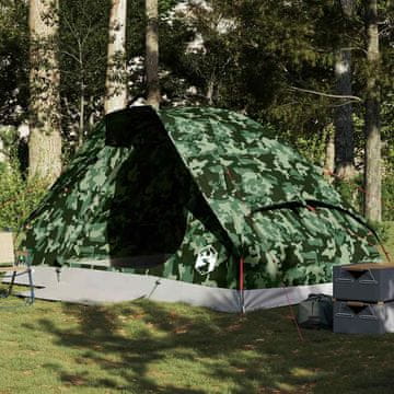 Vidaxl vidaXL kamping šotor za 4 osebe, kamuflažni, vodoodporen