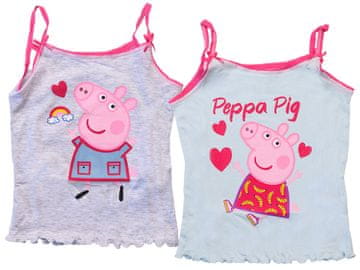 Ljubki dom Otroška majica PEPPA PIG 2 kom svetlo zelen/siv - različne velikosti Velikost: 110 - 116