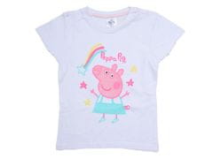 Ljubki dom Otroška majica s kratkimi rokavi 2 kom PUJSA PEPA, svetlo roza/bela - različne velikosti Velikost: 98 - 104