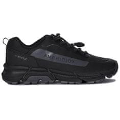 Geox Čevlji črna 38 EU Sneakersy Damskie Skórzane Amphibiox