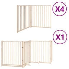 Vidaxl Ograda za pse z vrati zložljiva 12 panelov 960 cm topolovina