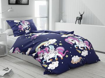 Ljubki dom Bombažna posteljnina FAIRY TALE modra Dimenzije posteljnine: 70 x 90 cm | 140 x 220 cm