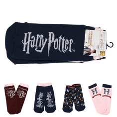 Ljubki dom Nogavice HOGWARTS modro-roza, 4 pari - različne velikosti Velikost: 39 - 42