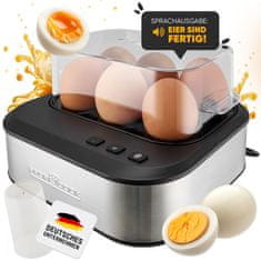 ProfiCook EK 1276 Kuhalnik za jajca, 6 kosov, glasovni izhod