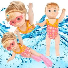 JOJOY® Leteča vila ELLA roza + Vodoodporna plavalna lutka BUDDYSWIM LILY + Samorog ROXY modra | ELBUDROX