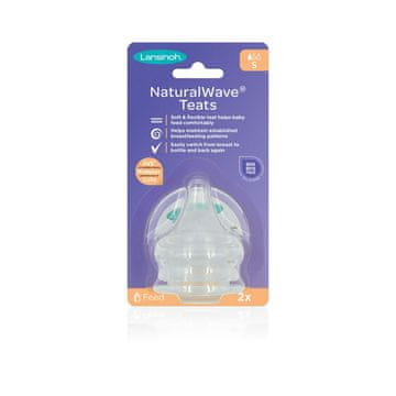 Lansinoh NaturalWave Slow Flow sesalec za otroško stekleničko, S, 2 kosa