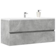 Vidaxl Omarica za umivalnik betonsko siva 100x38,5x45 cm iverna plošča