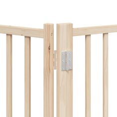 Vidaxl Ograda za pse z vrati zložljiva 9 panelov 450 cm topolovina