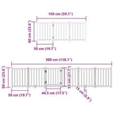 Vidaxl Ograda za pse z vrati zložljiva 12 panelov 600 cm topolovina