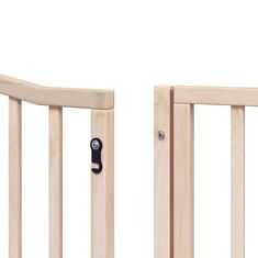Vidaxl Ograda za pse z vrati zložljiva 8 panelov 640 cm topolovina